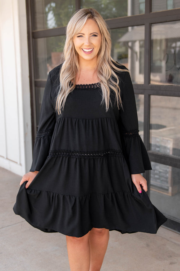 Listen To My Heart Dress, Black – Chic Soul